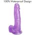 Tracy's Dog - dildo su sėklidėmis ir siurbtuku - silikonas - violetinis