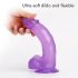 Tracy's Dog - dildo su sėklidėmis ir siurbtuku - silikonas - violetinis