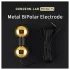DG-LAB BiPolar B - dvipolis, smėlio laikrodžio formos metalinis elektrodas (auksinis)