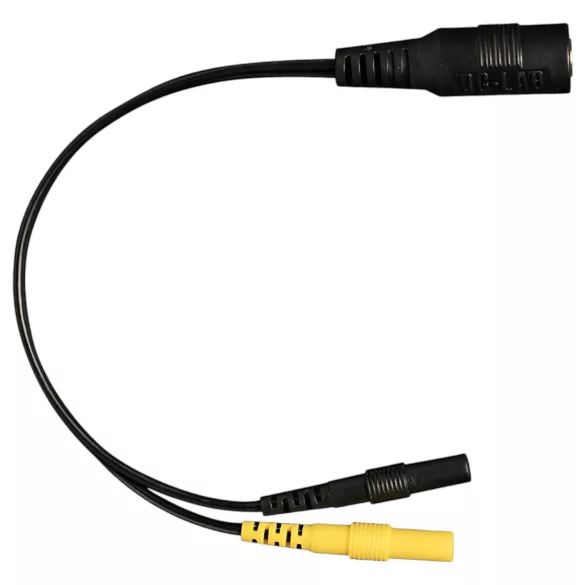 DG-LAB - elektrodų skirstytuvas iš 2,5 mm lizdo į 2 mm (juodas)