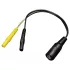 DG-LAB - elektrodų skirstytuvas iš 2,5 mm lizdo į 2 mm (juodas)