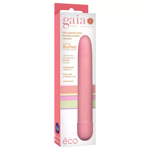 Gaia Eco L - vibratorius lazdėlė - ekologiškas, rožinis, didelis