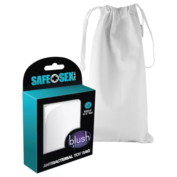 Safe Sex - antibakterinis diskretiškas laikymo maišelis - baltas (L)