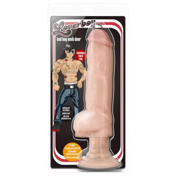 Blush Bad Boy - vibratorius su auskarais - 33 cm - kūno spalvos