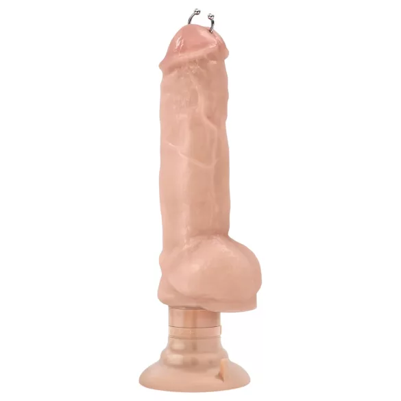 Blush Bad Boy - vibratorius su auskarais - 33 cm - kūno spalvos