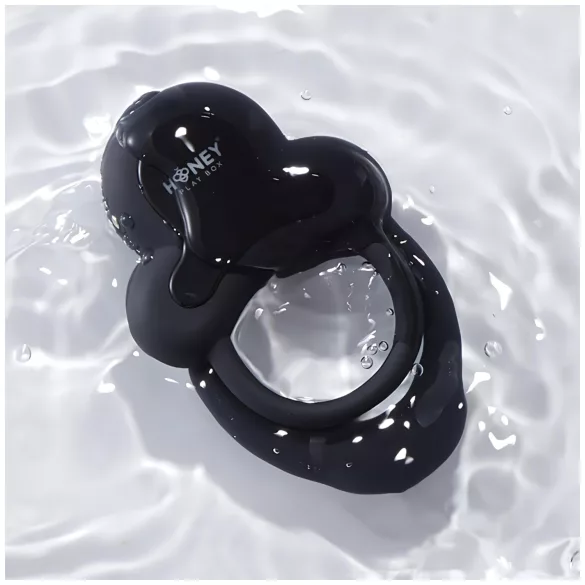 Honey Play Box Anello - vibruojantis penio ir sėklidžių žiedas - juodas