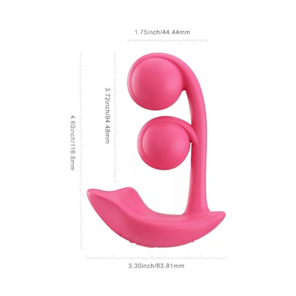 Honey Play Box Melody - vibratorius su rutuliukais, 2in1, raudonas