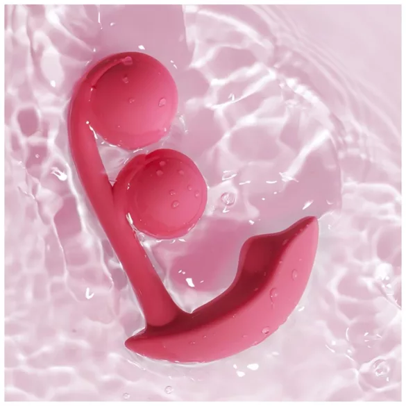 Honey Play Box Melody - vibratorius su rutuliukais, 2in1, raudonas