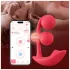 Honey Play Box Melody - vibratorius su rutuliukais, 2in1, raudonas