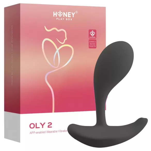 Honey Play Box Oly 2 - programėle valdoma G taško ir klitorio stimuliuojanti vibratorius (juodas)