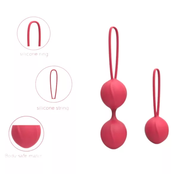 Cotoxo Cherry - geiša kamuoliukų rinkinys 2 vnt - raudona
