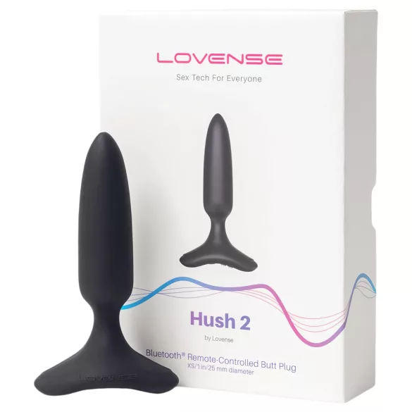 LOVENSE Hush 2 XS - įkraunamas mažas analinis vibratorius (25 mm) - juodas