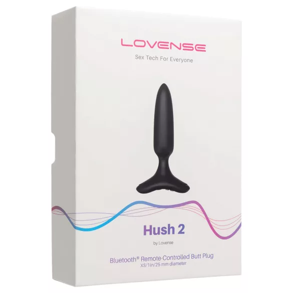 LOVENSE Hush 2 XS - įkraunamas mažas analinis vibratorius (25 mm) - juodas