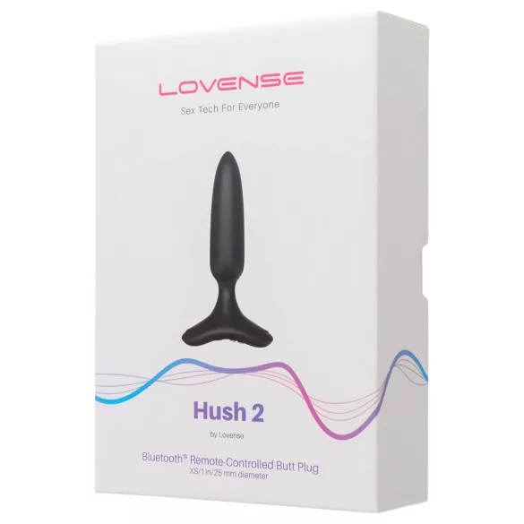 LOVENSE Hush 2 XS - įkraunamas mažas analinis vibratorius (25 mm) - juodas