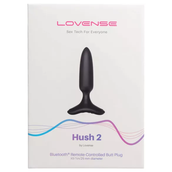 LOVENSE Hush 2 XS - įkraunamas mažas analinis vibratorius (25 mm) - juodas