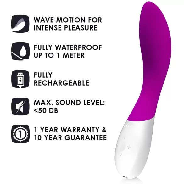LELO Mona Wave - G taško vibratorius - vandeniui atsparus - violetinis