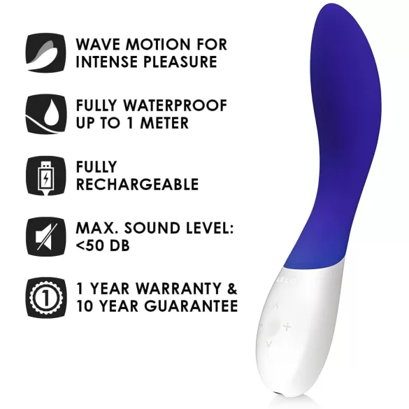 LELO Mona Wave - G taško vibratorius - vandeniui atsparus - mėlynas