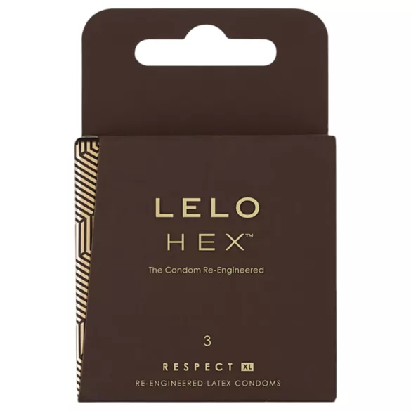 LELO Hex Respect XL - prezervatyvai XL dydžio - 3 vnt
