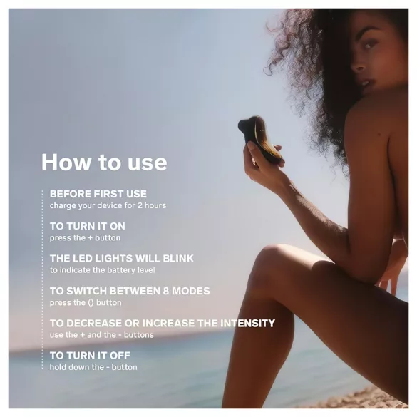 LELO Sona - klitorinis stimuliatorius - bangų technologija - juodas