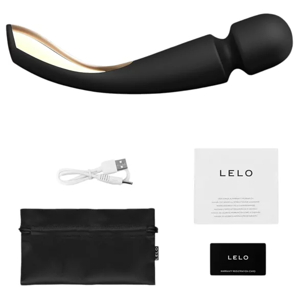LELO Smart Wand 2 - didelis masažuoklis vibratorius - įkraunamas - juodas