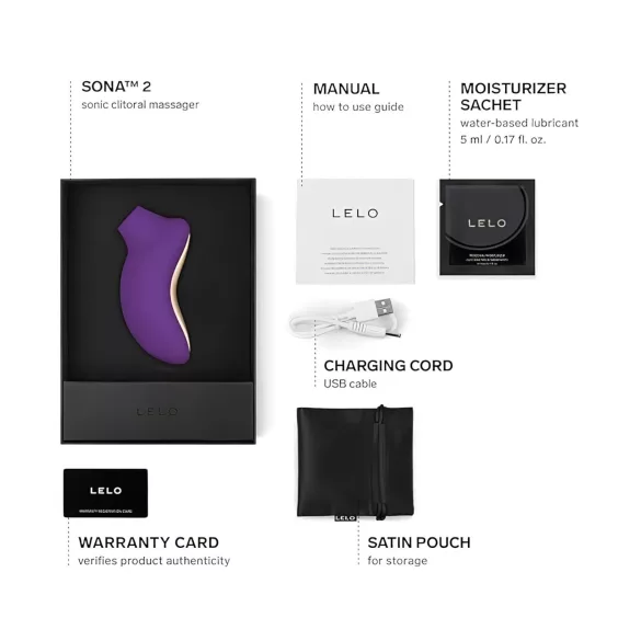 LELO Sona 2 - klitorinis stimuliatorius su bangomis - violetinis