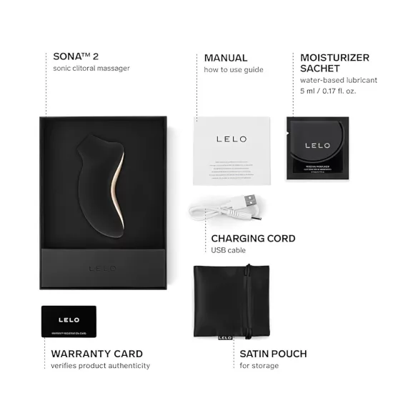 LELO Sona 2 - klitorio stimuliatorius bangomis - juodas