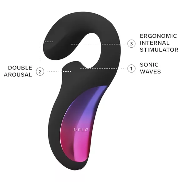 LELO Enigma - G taško vibratorius 2in1 - įkraunamas, atsparus vandeniui, juodas