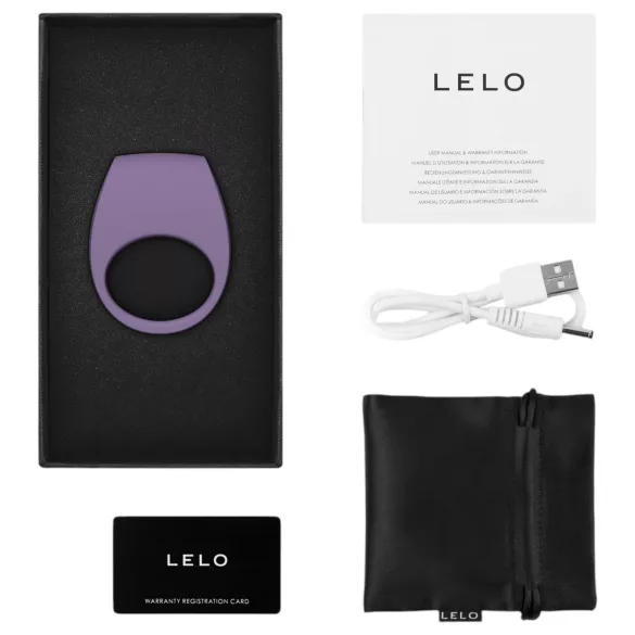 LELO Tor 3 - programėle valdoma vibruojanti penio mova vyrams (violetinė)