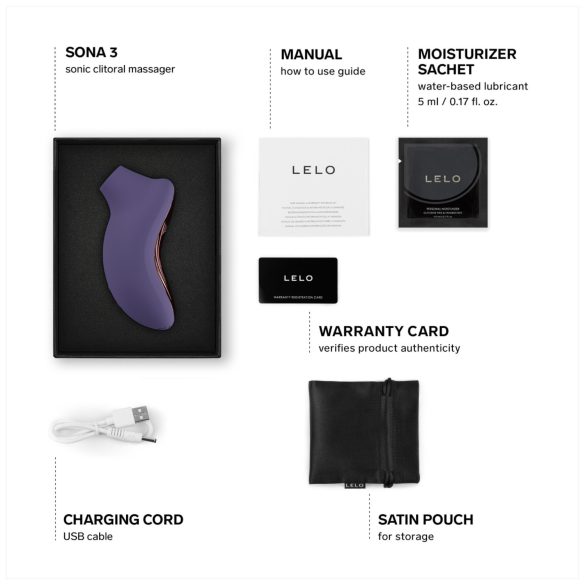 LELO Sona 3 - klitorinis stimuliatorius su garso bangomis - violetinis