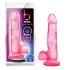 bjours Saldi ir Kieti 4 - su siurbtuku, sėklidėmis dildo (rožinis)