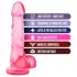 B Yours Sweet N Hard 4 - dildo su sėklidėmis - 18 cm rožinis