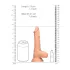 RealRock Dong 7 - realistiškas dildo su sėklidėmis 17cm - kūno spalvos