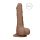 RealRock Dong 7 - tikroviškas dildo su sėklidėmis (17 cm) - tamsi natūrali spalva