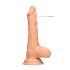 RealRock - dildo su sėklidėmis - realistiškas 20cm - kūno spalvos