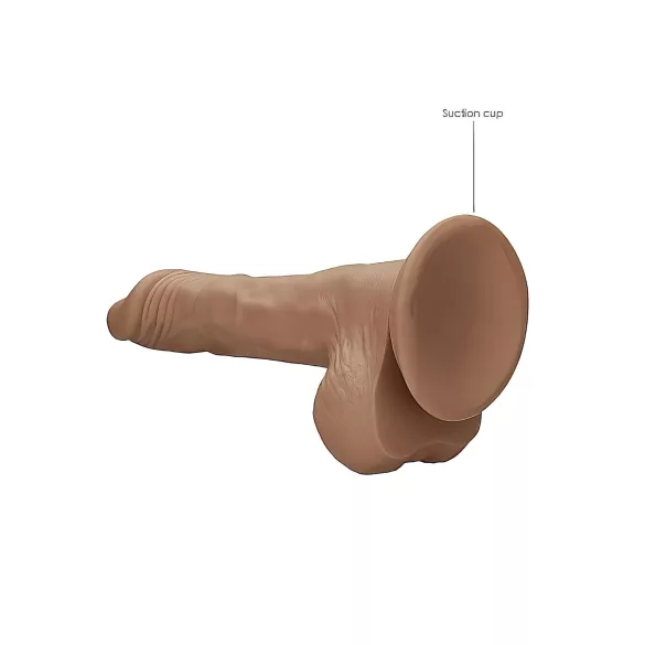 RealRock Dong 10 - tikroviškas dildas su sėklidėmis 25 cm