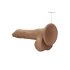 RealRock Dong 10 - tikroviškas dildo su sėklidėmis (25cm) - tamsi natūrali spalva
