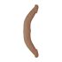 RealRock Dvigubas Dildo 14 - Dvigubas Falo imitatorius (36cm) - tamsiai natūralus