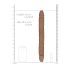 RealRock Dvigubas Dildo 14 - Dvigubas Falo imitatorius (36cm) - tamsiai natūralus