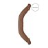 RealRock Dvigubas Dildo 18 - dvigubas dildo (46cm) - tamsus natūralus