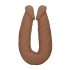 RealRock Dvigubas Dildo 18 - dvigubas dildo (46cm) - tamsus natūralus
