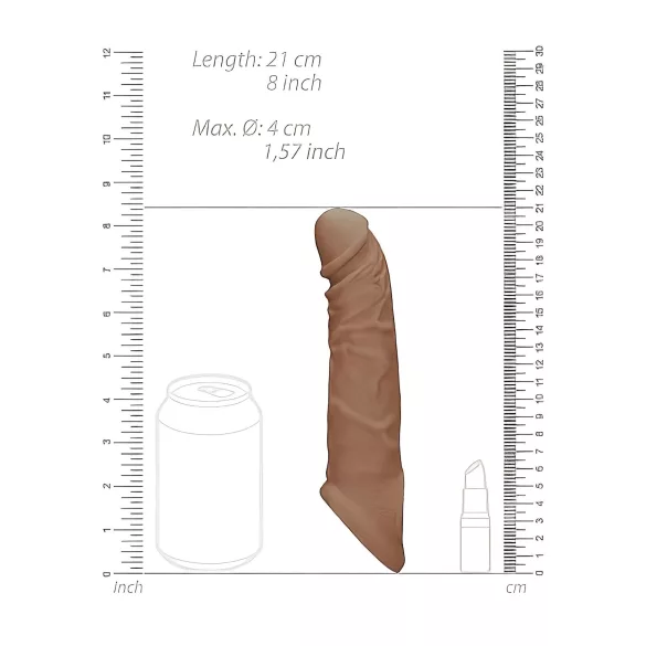 RealRock - penio mova - 21 cm - tamsi natūrali spalva