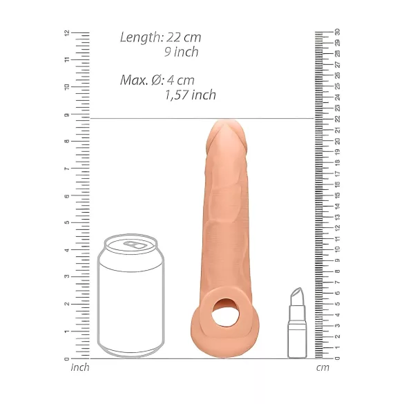 RealRock - penio mova - 21,5 cm - kūno spalvos
