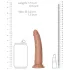 RealRock Slim - realistiškas dildo 15,5 cm - tamsi kūno spalva