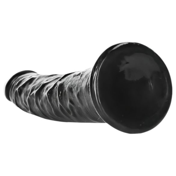 RealRock - realistiškas siauras dildo - 15,5 cm - juodas