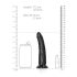 RealRock - realistiškas siauras dildo - 15,5 cm - juodas