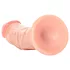 RealRock - realistiškas dildo su siurbtuku - 15,5 cm natūralios spalvos