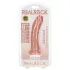 RealRock - realistiškas dildo su siurbtuku - 15,5 cm natūralios spalvos
