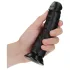 RealRock - tikroviškas dildo su siurbtuku - 15,5 cm - juodas