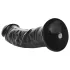 RealRock - tikroviškas dildo su siurbtuku - 15,5 cm - juodas