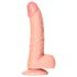 RealRock - siurbtukas, realistiškas dildo - 15,5 cm (natūralus)